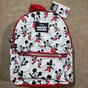Disney Mickey Mouse Mini Backpack Red White Black